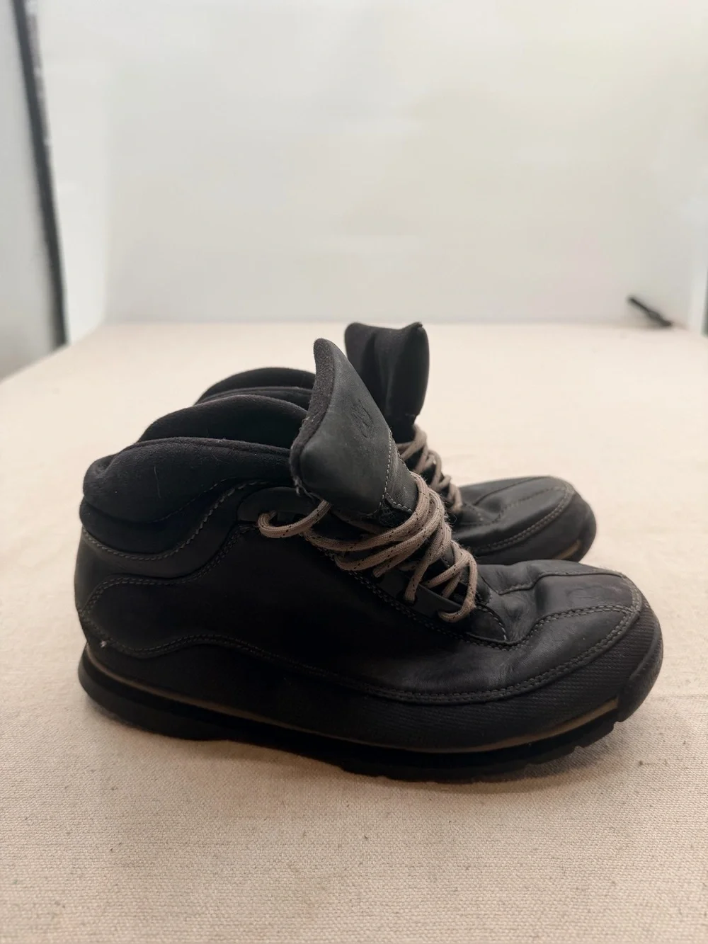 Timberland Black Leather Men's Lace-Up Boots